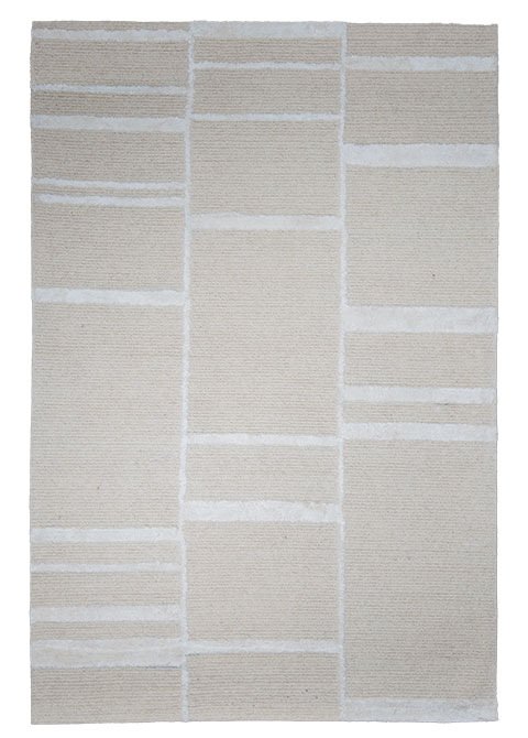 Tapete Moderno Neutro con Diseño Geométrico Texturizado