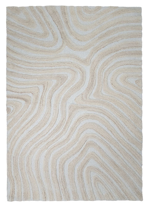 Tapete Moderno Neutro con Diseño de Vetas Sinuosas