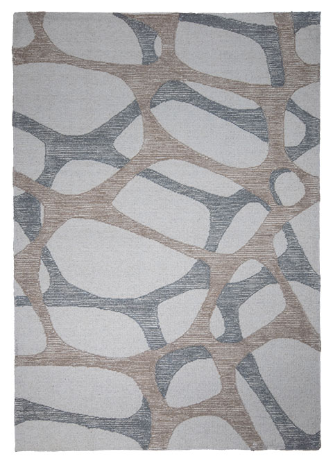 Tapete Moderno Neutro con Diseño Abstracto en Gris Oscuro