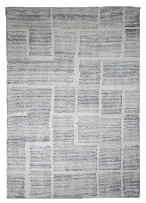 Tapete Moderno Neutro con Diseño Geométrico en Gris