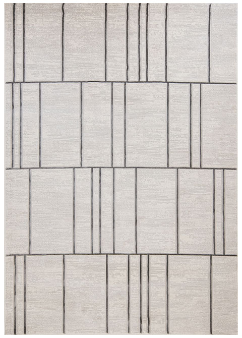 Tapete Moderno Neutro con Diseño Geométrico en Gris Oscuro