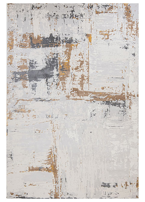 Tapete Moderno Neutro con Diseño Abstracto en Dorado y Gris Oscuro