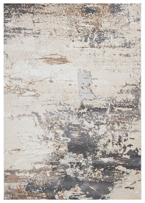 Tapete Moderno Neutro con Diseño Abstracto en Gris Oscuro