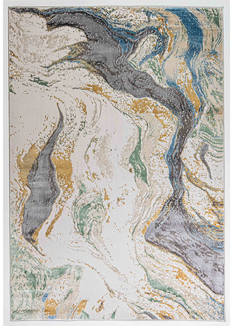 Tapete Moderno Neutro con Diseño Abstracto en Gris Oscuro y Dorado