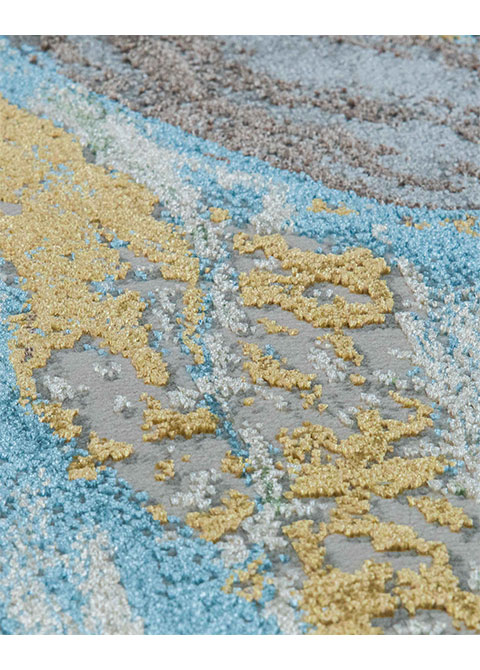 Tapete Moderno Neutro con Diseño Abstracto en Gris Oscuro y Dorado