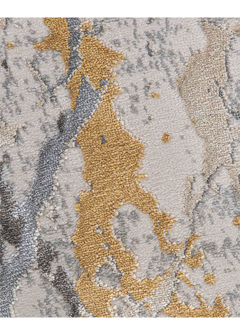 Tapete Moderno Neutro con Diseño Abstracto en Dorado y Gris Oscuro