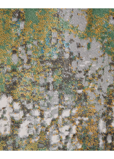 Tapete Moderno Neutro con Diseño Abstracto en Turquesa