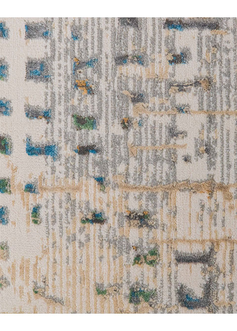 Tapete Moderno Neutro con Diseño Abstracto en Gris Oscuro y Azul